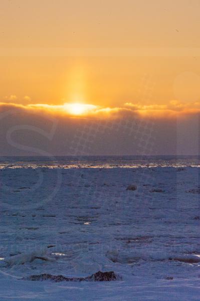 Hudson Bay Sunrise and Sun Pillar